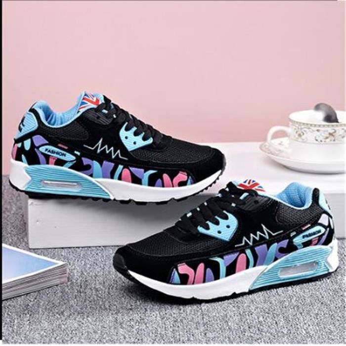 Luxe Grande Sneaker De Blanc Violet Sport Bleu Marque Femme c4R3j5AqL