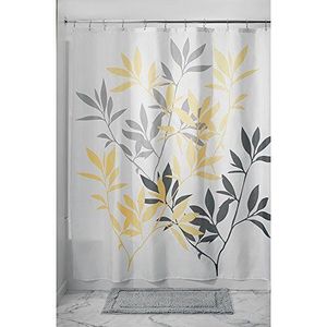 Interdesign 35600eu Rideau De Douche Feuille Polyester Jaune
