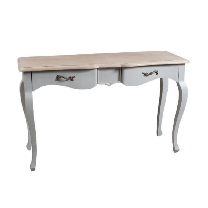 ODYSSEE Console - Classique - Bois - Gris clair - L x 125 cm