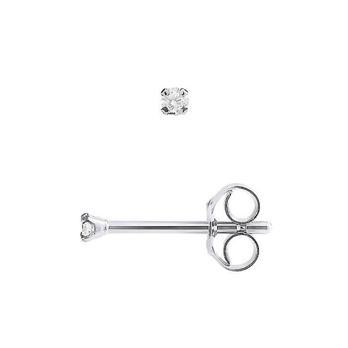 DIAMOND LANE Boucles d'Oreilles Puces Diamants Or Blanc 750° Femme