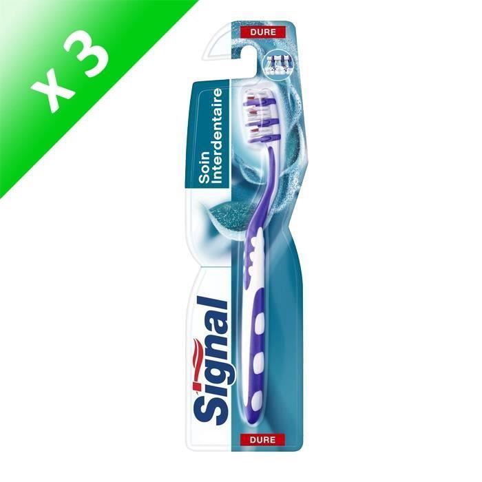 SIGNAL Lot de 3 brosses à dents - Soin intermédiaire - Dure