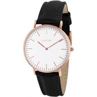 CLUELESS Montre Quartz BCL10072-809 Orange Cuivré et Noir Femme