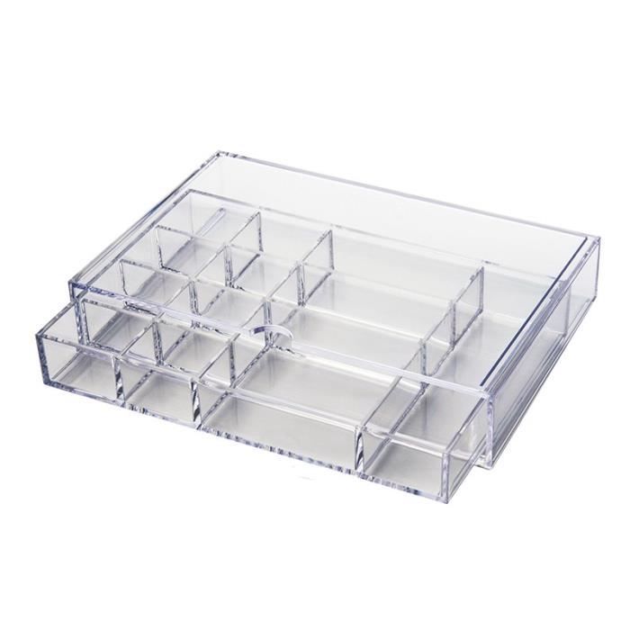 GERSON Organisateur de maquillage - 25x16,5x4,5 cm - Transparent