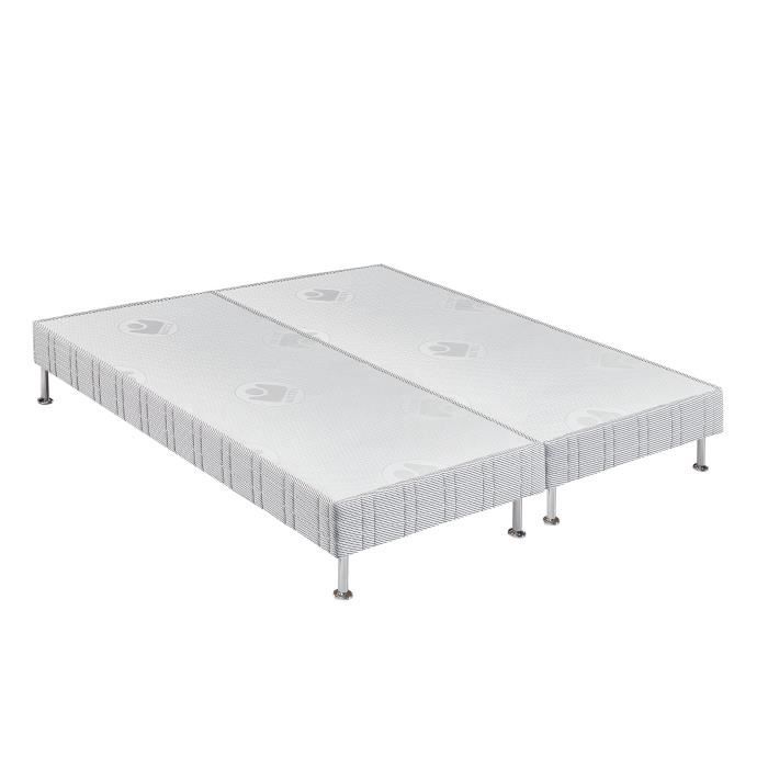 EPEDA Sommiers tapissiers + pieds en bois massif 2 x 90 x 200 cm - 13 lattes passives - CONFORT FERME