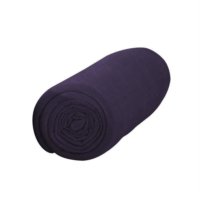 TODAY Drap housse jersey 100% coton - 90x190 cm - Deep purple
