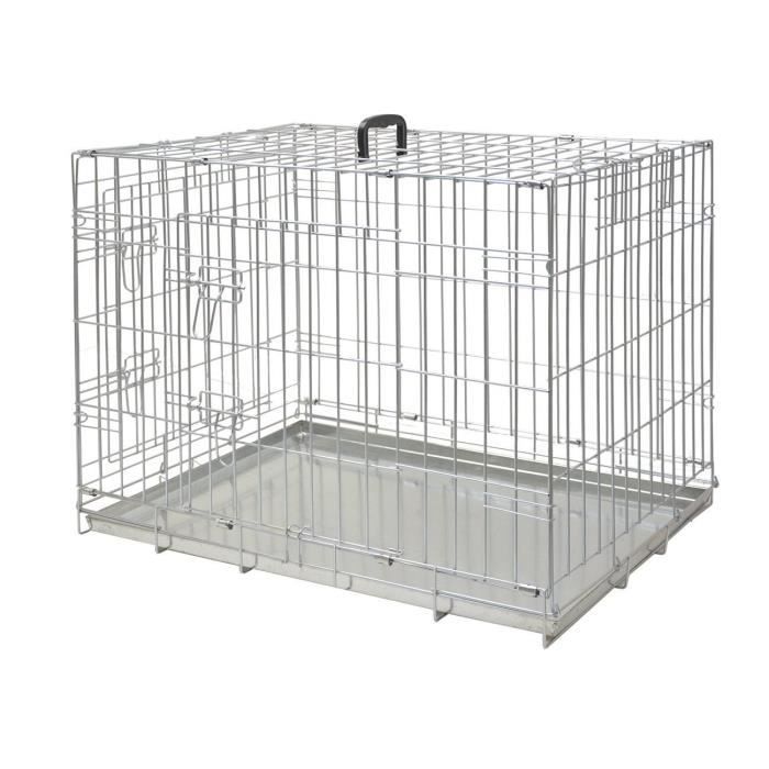 NOBBY Cage métallique zinc - 56x33x41cm - Pour chien