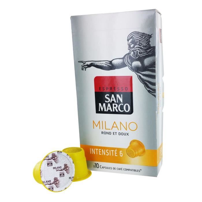 SAN MARCO Capsules Milano - Par 10 - Compatible Nespresso
