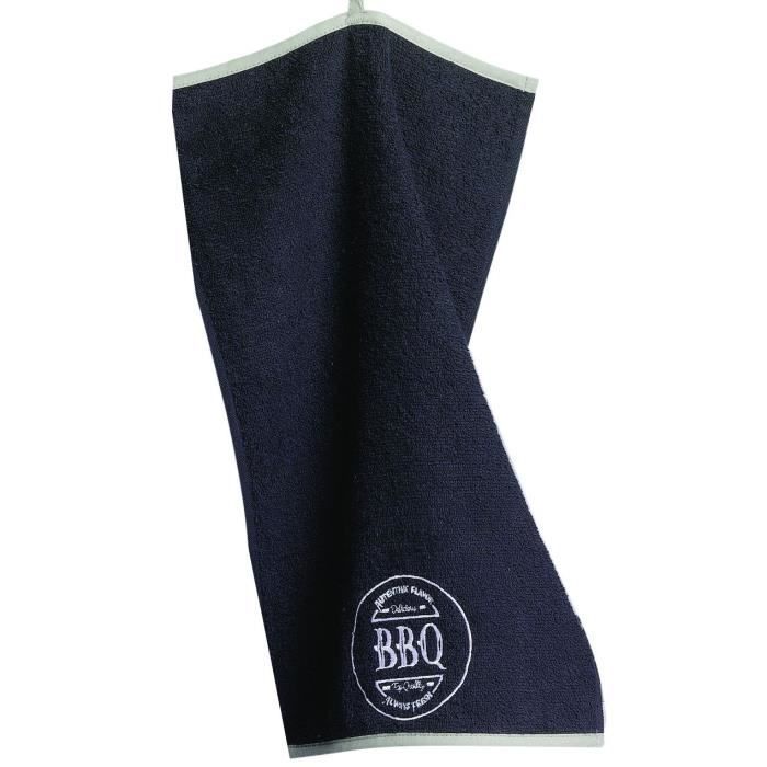 LES ATELIERS DU LINGE Essuie mains brodé Bbq - Ø 60 cm