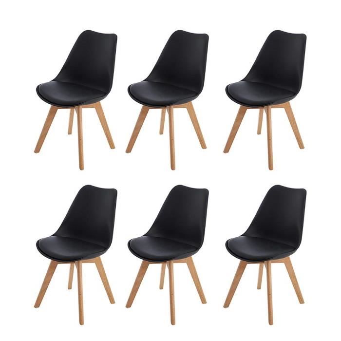 De A Chêne Jkk Bois En Pieds Bureau 6 Tulip Chaises Manger Lot MassiftmRétro Noir Salle Scandinave Avec thCdsQrx