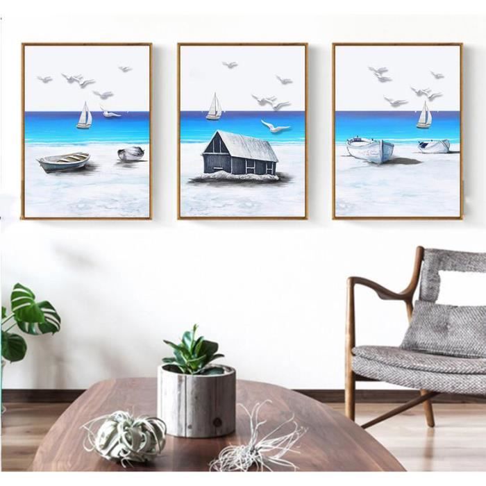 tableau peinture bord de mer