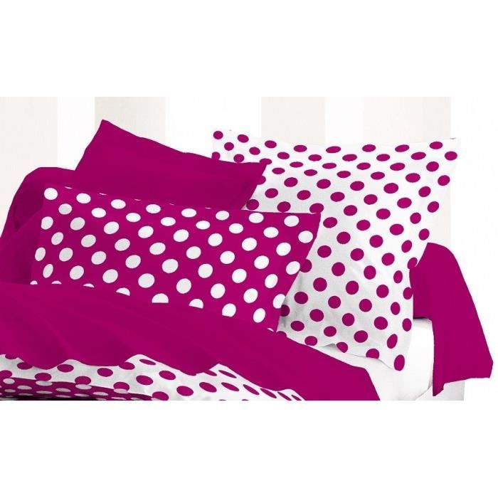 Taie D'oreiller 100% Coton 45x185 Cm - Coloris Jus De Myrtille - Collection Today