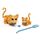 PET PARADE Famille Chat + Chaton Roux Rayé