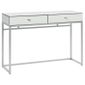 Table Console Miroir Acier Et Verre 107 X 33 X 77 Cm Achat Vente
