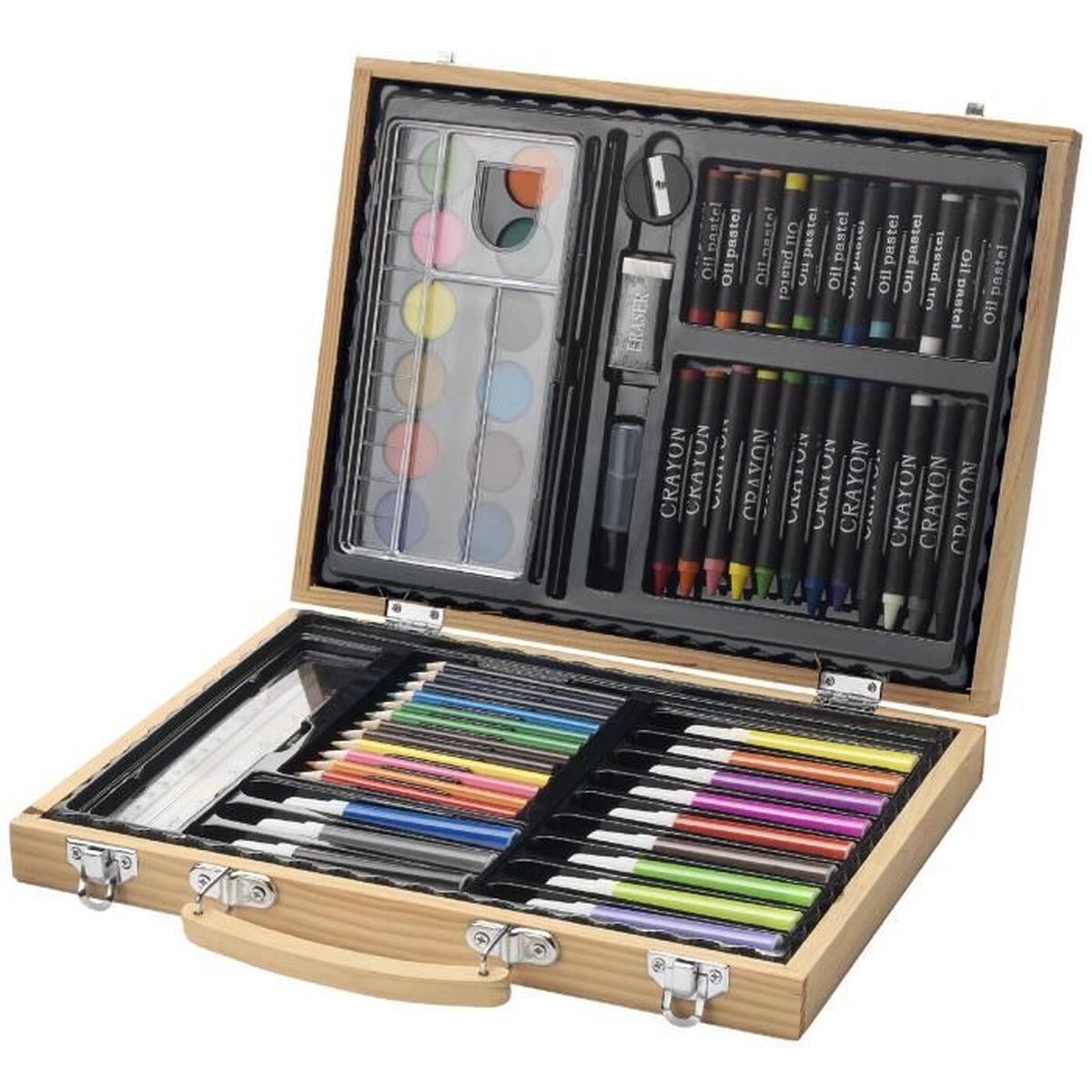 Boite de 67 crayons, feutres et peinture Achat / Vente pack écriture