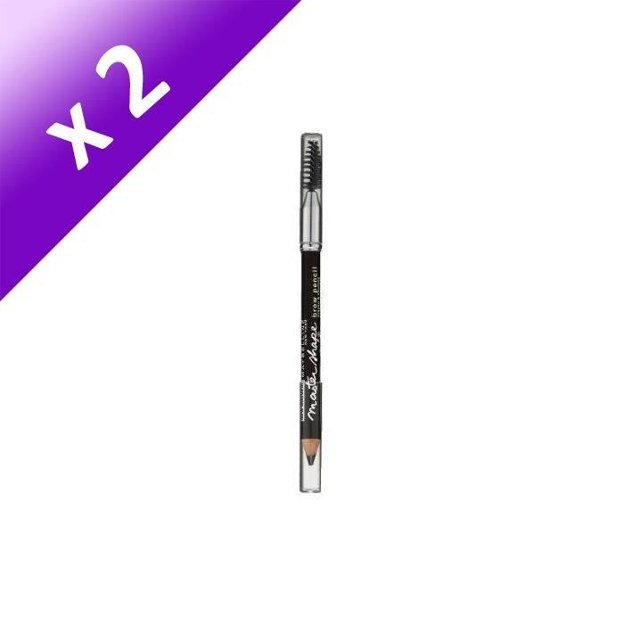 Produit shopeco.fr : MAYBELLINE Master Shape Crayon sourcils marron - Chatain clair (Lot de 2)