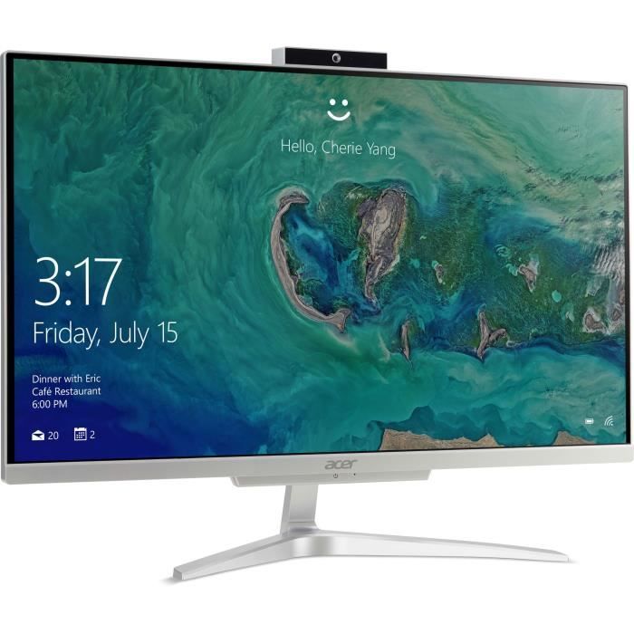 Ordinateur Tout-en-un - ACER Aspire C24-320 - 23,8 pouces FHD - AMD A6-9225 - RAM 4Go - Disque Dur 128Go SDD + 1To HDD - Windows 10