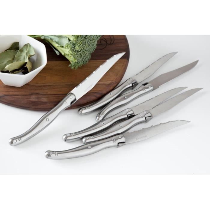 LEBRUN Lot de 6 Couteaux steak type Laguiole