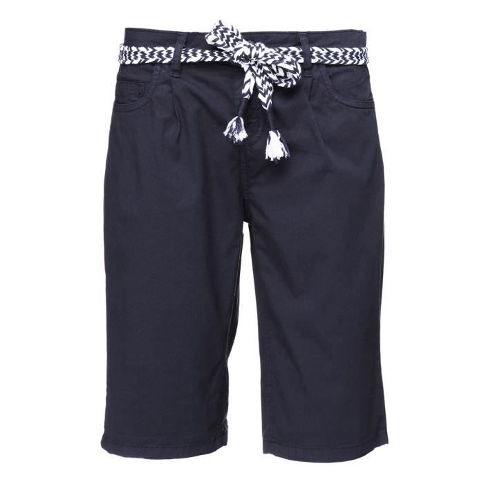 DEELUXE - Short Long Ajusté Bleu Marine