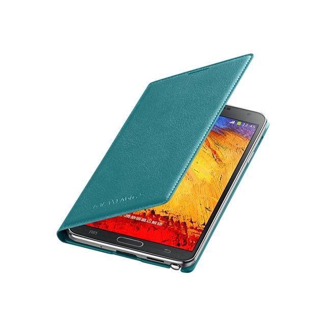 SAMSUNG Etui à rabat EF-WN900BL pour Samsung Galaxy Note 3 - Turquoise