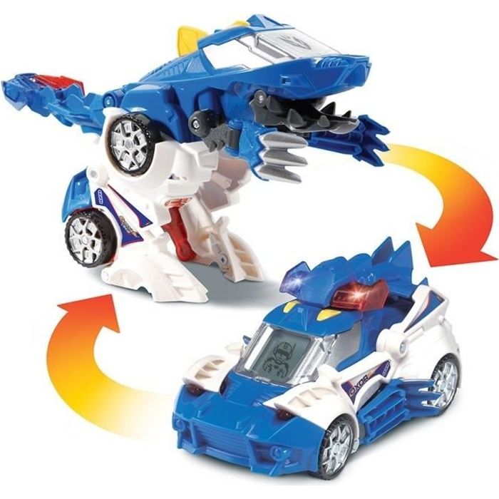 Switch & Go Dinos - Oxor, Super Thérizinosaure (Voiture de police)