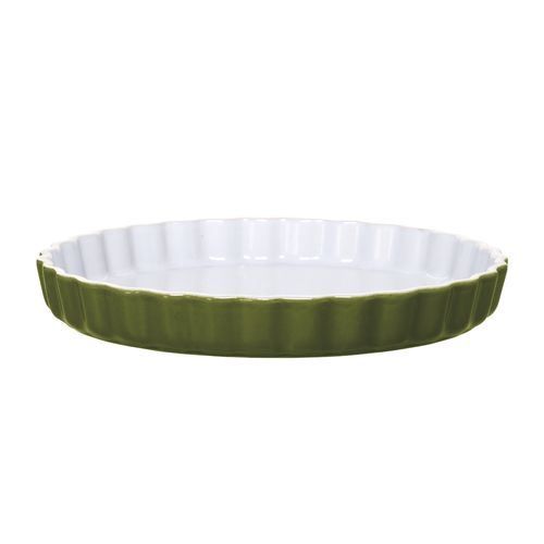 Tourtière 29 cm olive   Poterie émaillée Céradon, Diamètre  29