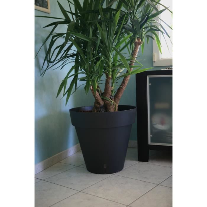 RIVIERA Pot LOFT avec réserve d eau diamètre 60 cm noir