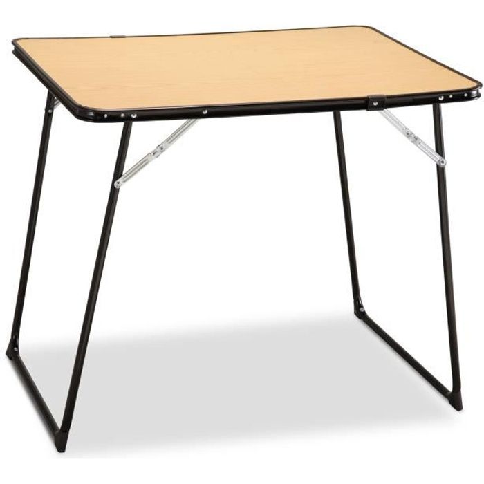 EREDU Table Pliante camping 807/Ds - 80 x 60 cm - Marron et Noir camping