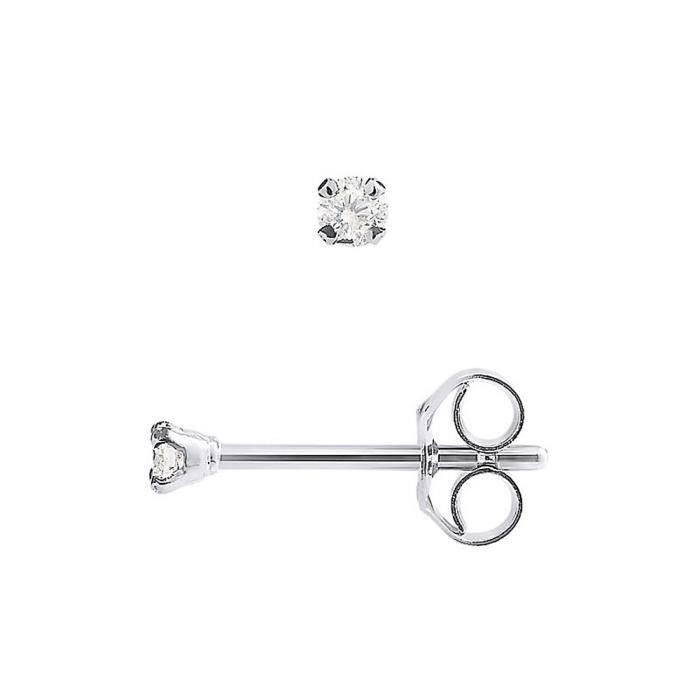 DIAMOND LANE Boucles d'Oreilles Puces Diamants Or Blanc 750° Femme