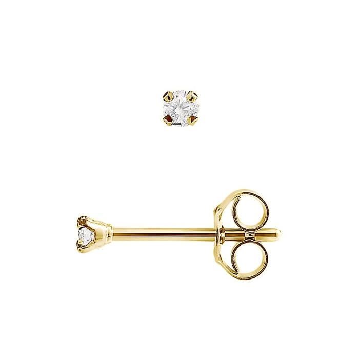 DIAMOND LANE Boucles d'Oreilles Puces Diamants Or Jaune 750° Femme