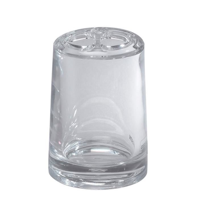 GERSON Porte brosses à dents - Ø7,5 x H 11 cm - Transparent