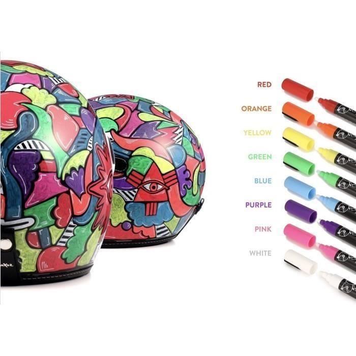Set de 8 Feutres de Décoration Pour Casque