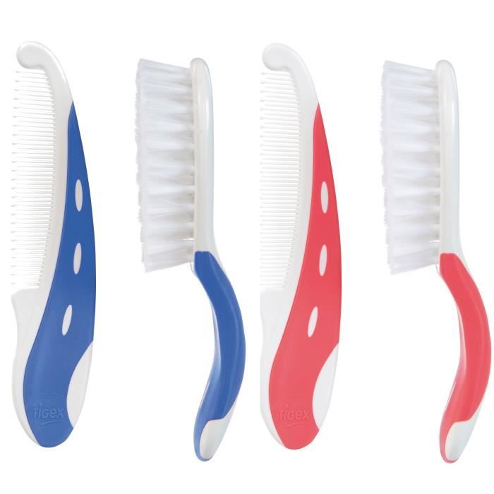 TIGEX Set Brosse + peigne pure soie