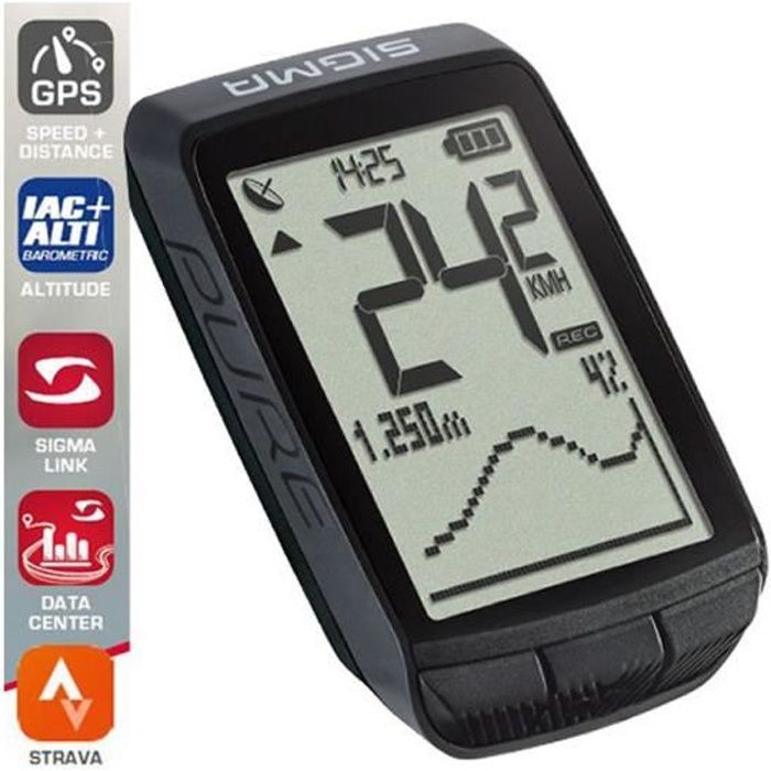SIGMA SPORT Pure GPS Compteur sans fil noir Prix pas