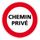 Panneau de signalisation chemin prive