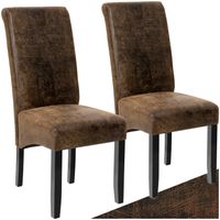 CHAISE 2 Chaises de salle à manger design 105 cm Marron A CHAISE 2 Chaises de salle à manger design 105 cm Marron A