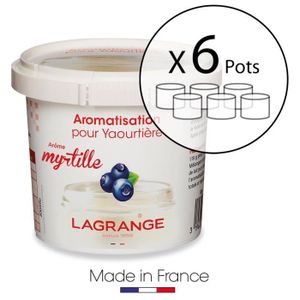 LAGRANGE Lot de 6 pots d?aromatisation pour yaourts Myrtille