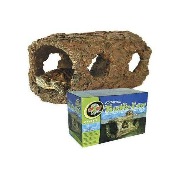 ZOOMED Tronc creux flottant en résine - Pour tortue aquatique
