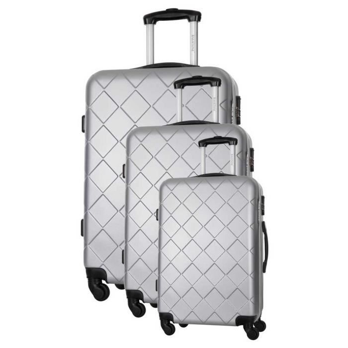 BAG STONE Set de 3 Valises 4 roues S/M/L Gris Lewis