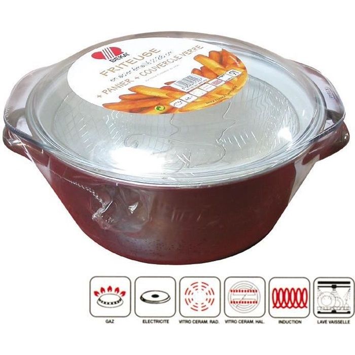 Friteuse émail bord inox d.26cm assortie