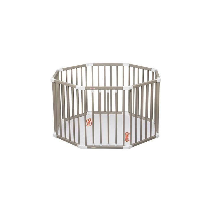COMBELLE Parc rond HUGO avec fond pliant laque gris clair
