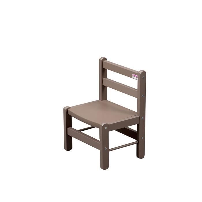 COMBELLE Chaise basse laque taupe