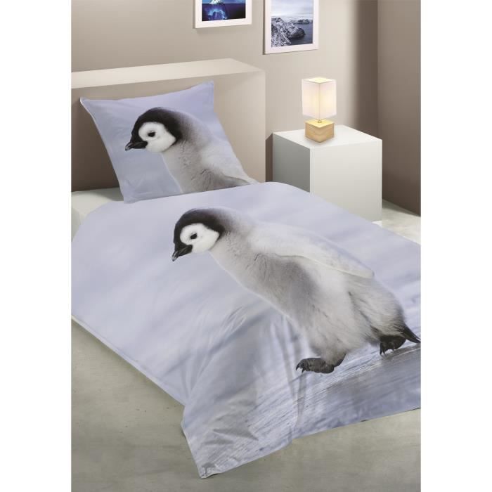 ATELIERS DU LINGE Parure de couette SERAPHIN - 1 Housse de couette 140x200 cm + 1 Taie d'Oreiller 63x63 cm