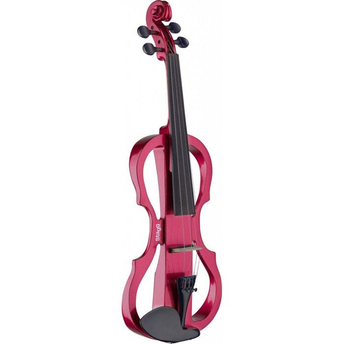 STAGG EVN X 44 MRD Pack violon electrique 44 rouge Etui semi rigide Casque