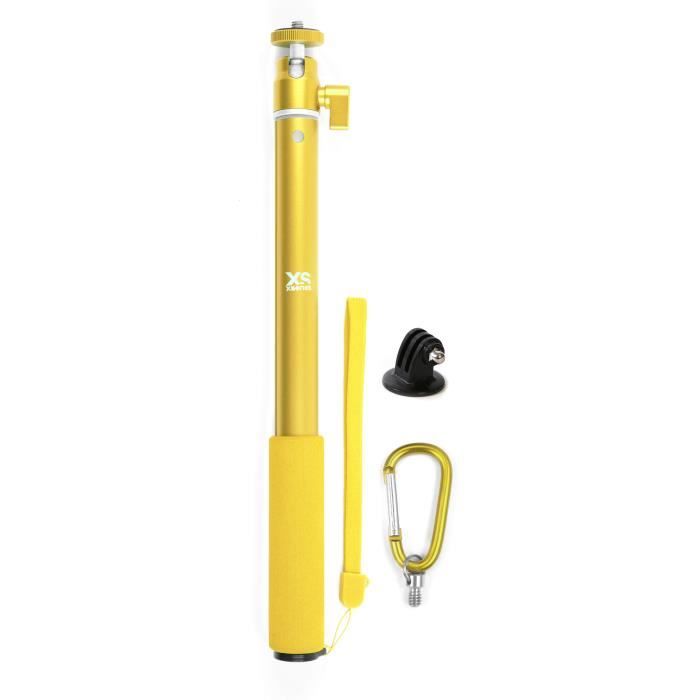 XSories - BIG U-SHOT avec Tripod Mount - Perche 29 à 94 cm pour GoPro, appareil photo ou camera, inoxydable - Jaune