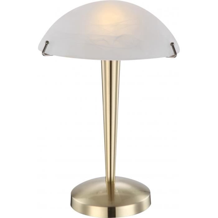 Laiton Lampe Table En Led Verre Abâtre De Ancien Blanc Del Optique H9WEY2DI