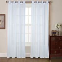 VOILAGE Paire de voilages unis 140x260 cm Blanc VOILAGE Paire de voilages unis 140x260 cm Blanc
