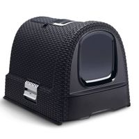 MAISON DE TOILETTE CURVER Bac à litière pour chat anthracite - 51 x MAISON DE TOILETTE CURVER Bac à litière pour chat anthracite - 51 x