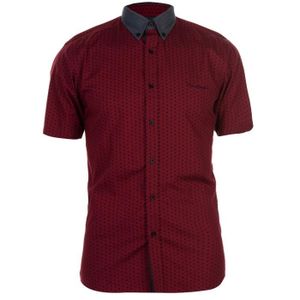 Manche Homme Chemise Courte Bordeaux Chemise Homme 5Rj4AL