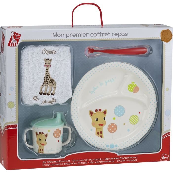 SOPHIE LA GIRAFE Coffret repas 4 pcs modèle Ballon