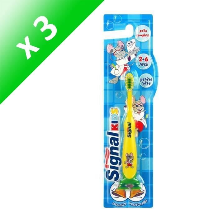 SIGNAL Lot de 3 brosses à dents Croissance - 2 à 6 ans